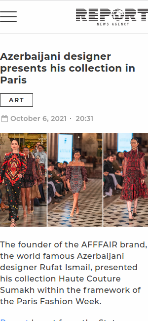 Azerbaijani designer presents his collection in Paris