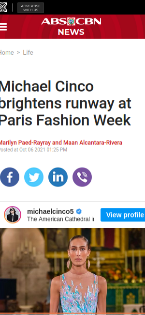 Michael Cinco brightens runway at Paris Fashion Week
