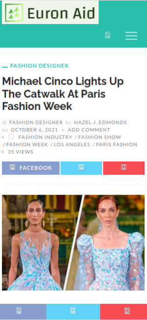 Michael Cinco lights up the catwalk at Paris Fashion Week
